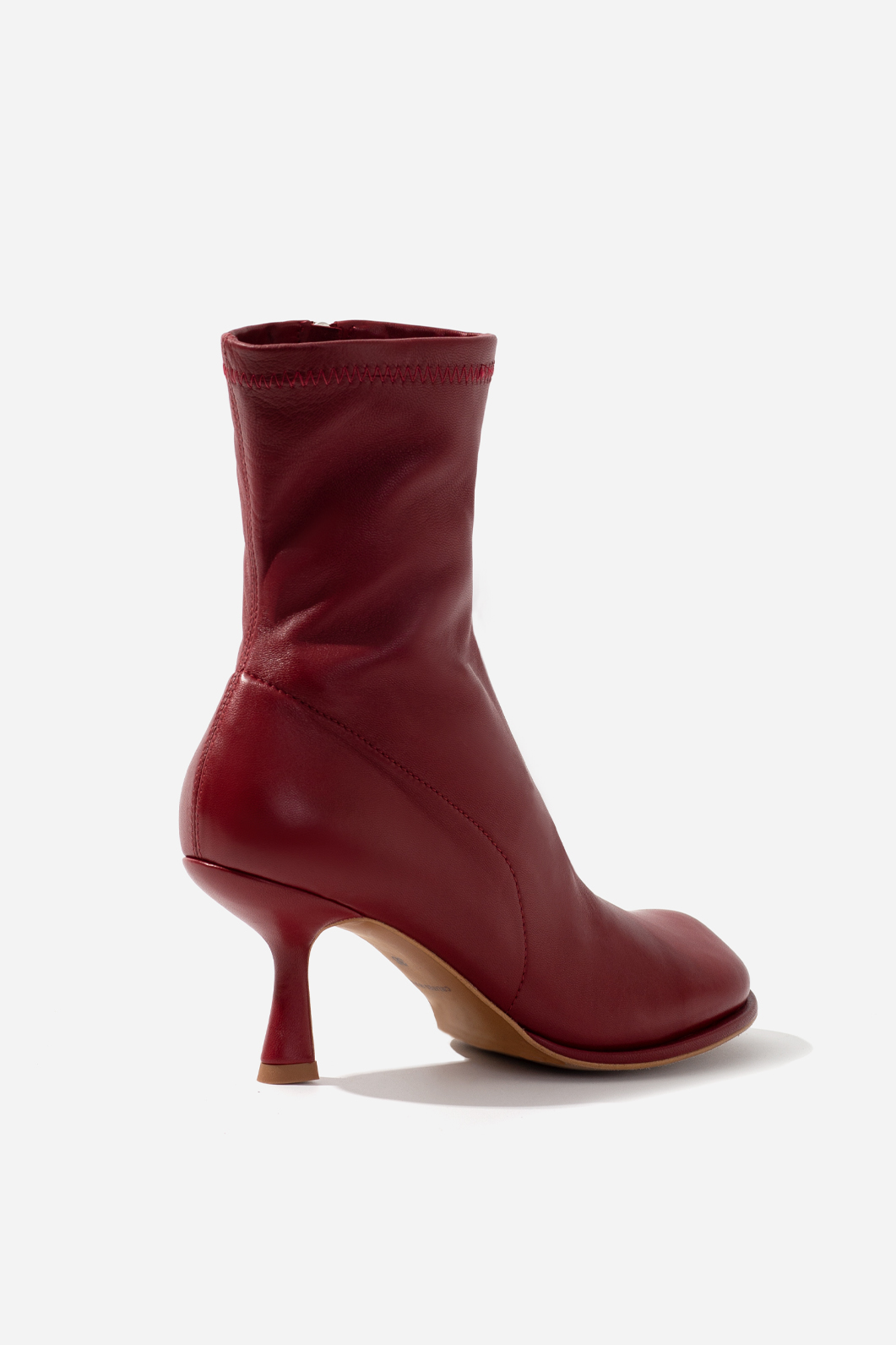 Blanca bordeaux leather ankle boots