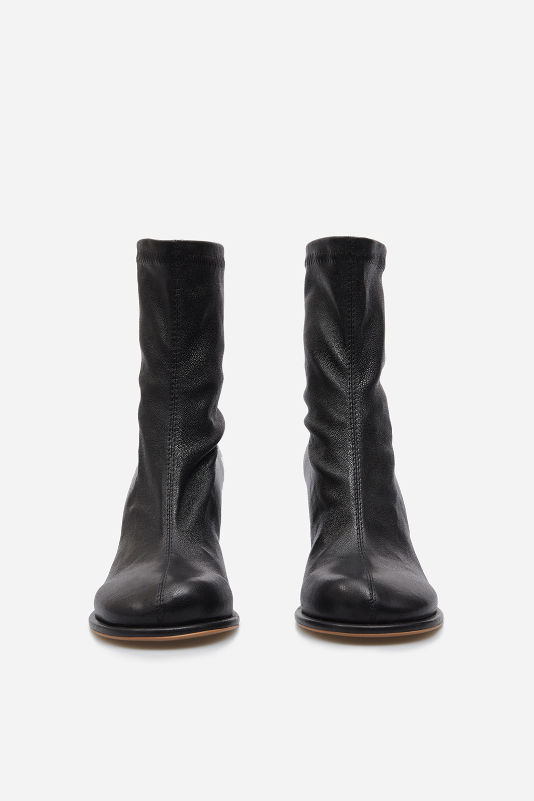 BLANCA black leather ankle boots