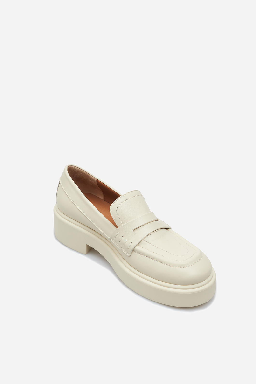 Cameron milk leather loafers