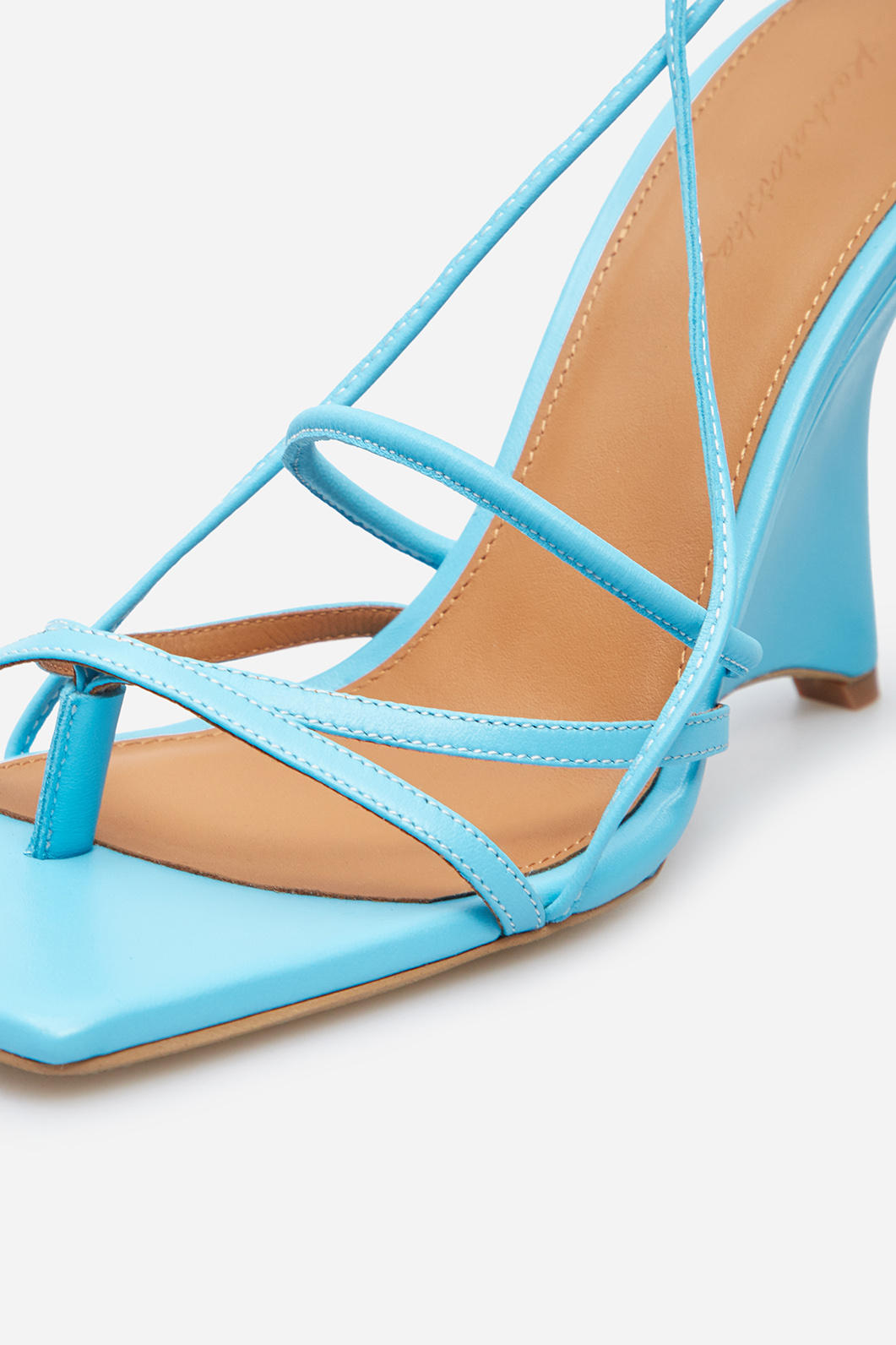 Liv blue leather sandals /9 cm/