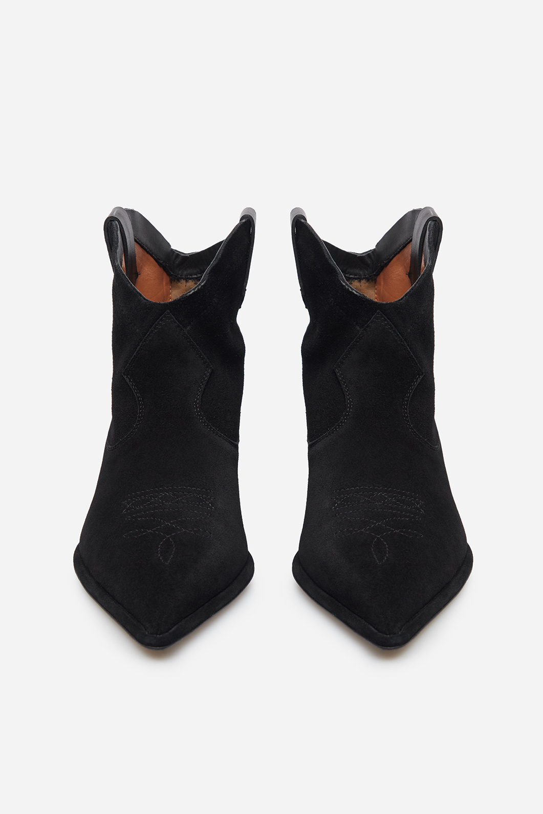 Cherilyn black suede cowboy boots