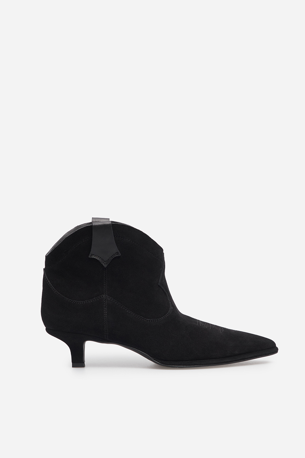 Cherilyn black suede cowboy boots