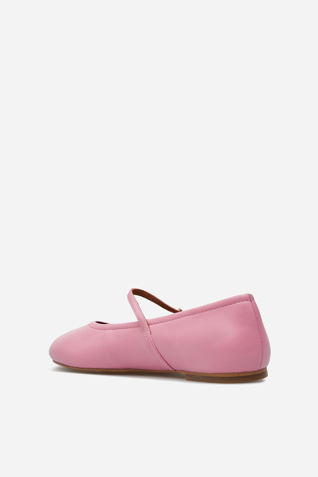 Ashley pink leather ballet flats