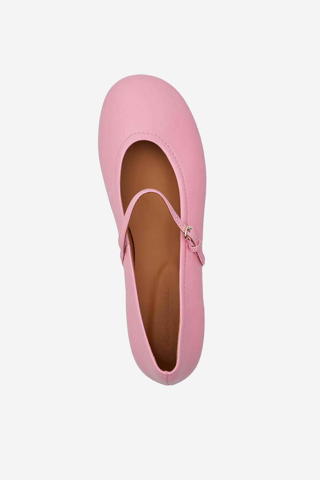 Ashley pink leather ballet flats