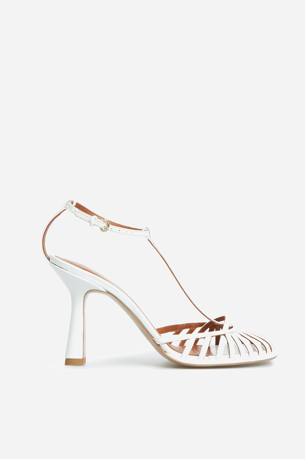 GOLDIE white sandals /9 cm/