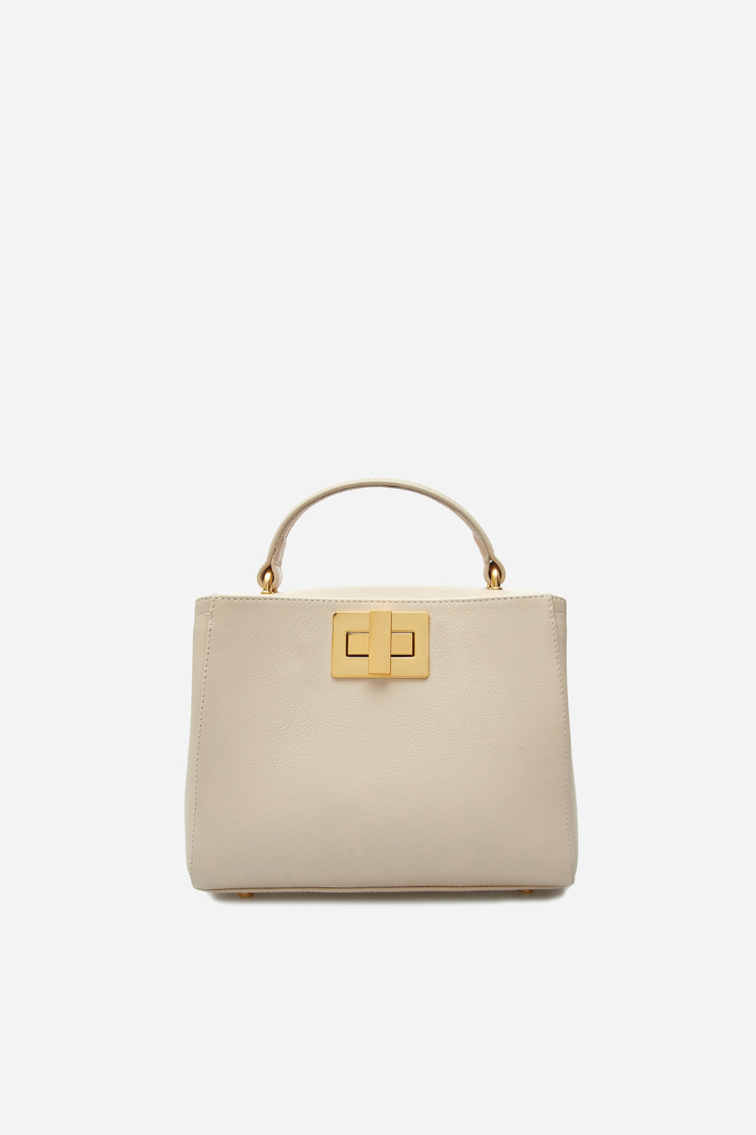 Erna mini RS
light beige leather /gold/