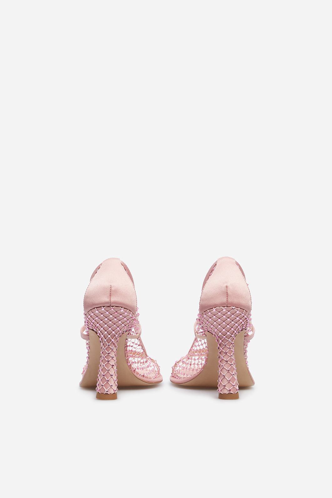 Туфлі Jerry рожеві шкіряні з білими кристалами Swarovski