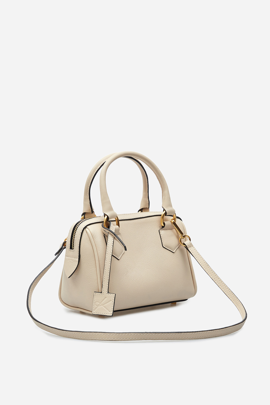 Drew beige leather bag /gold/