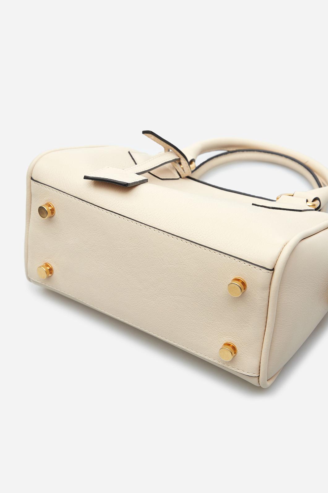 Drew beige leather bag /gold/