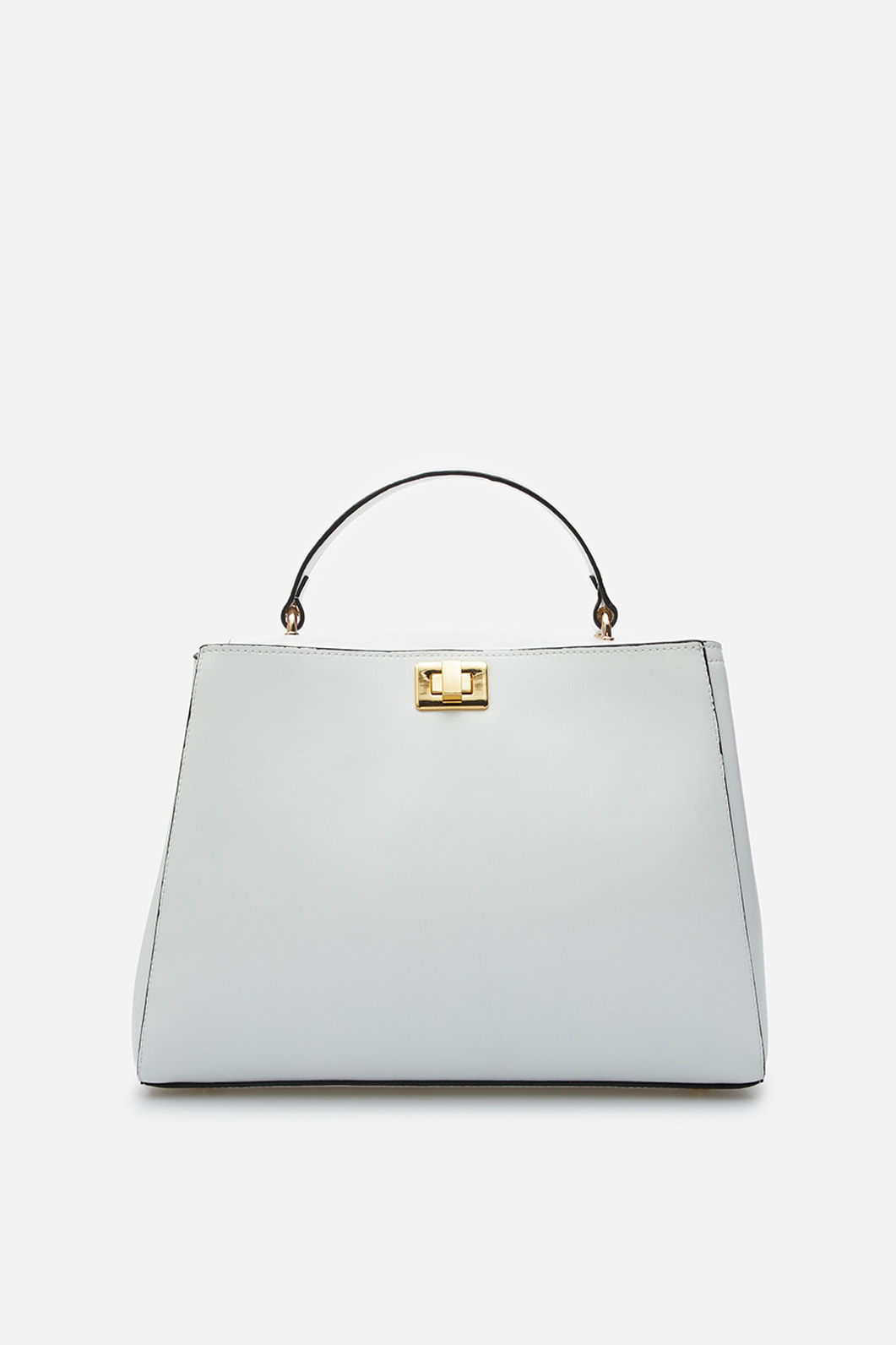 Erna Terra white leather bag /gold/