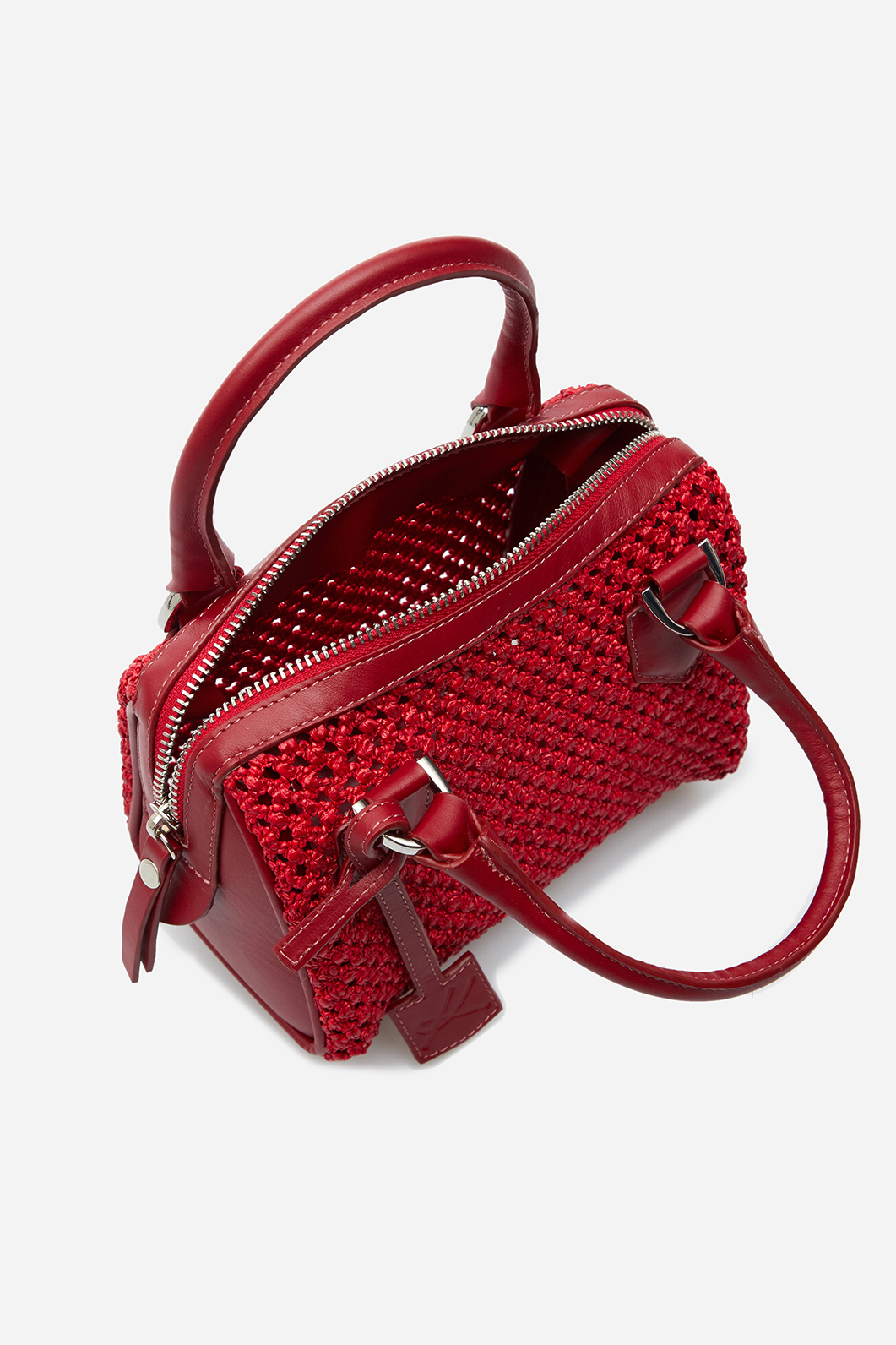 Сумка на плече Drew Net Bag з червоної сітки /срібло/