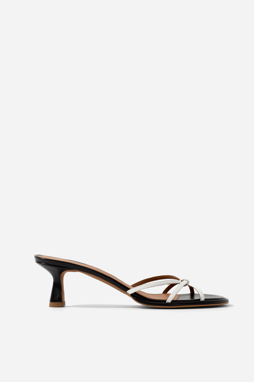 Mona black-white leather
sandals /5 cm/