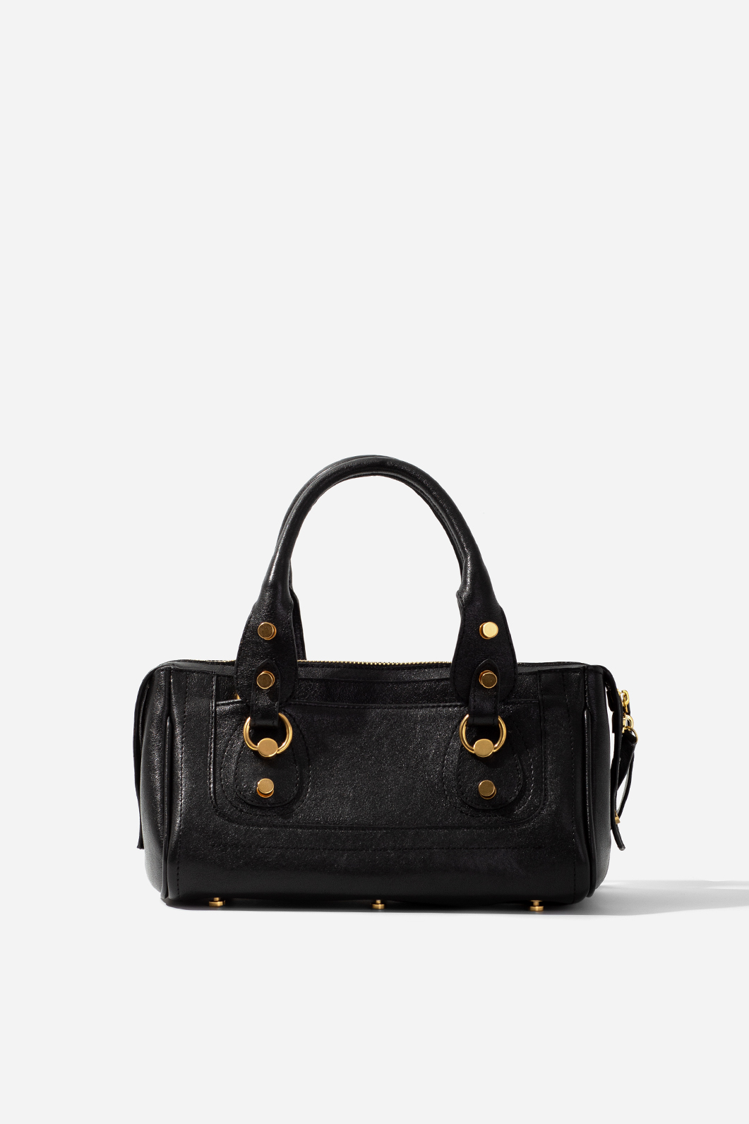 Donna black leather bag /gold/