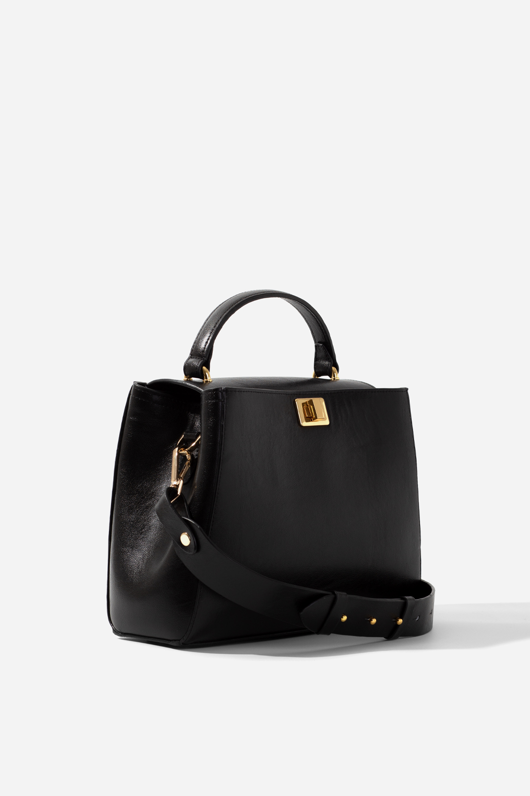 Erna Terra black leather bag /gold/