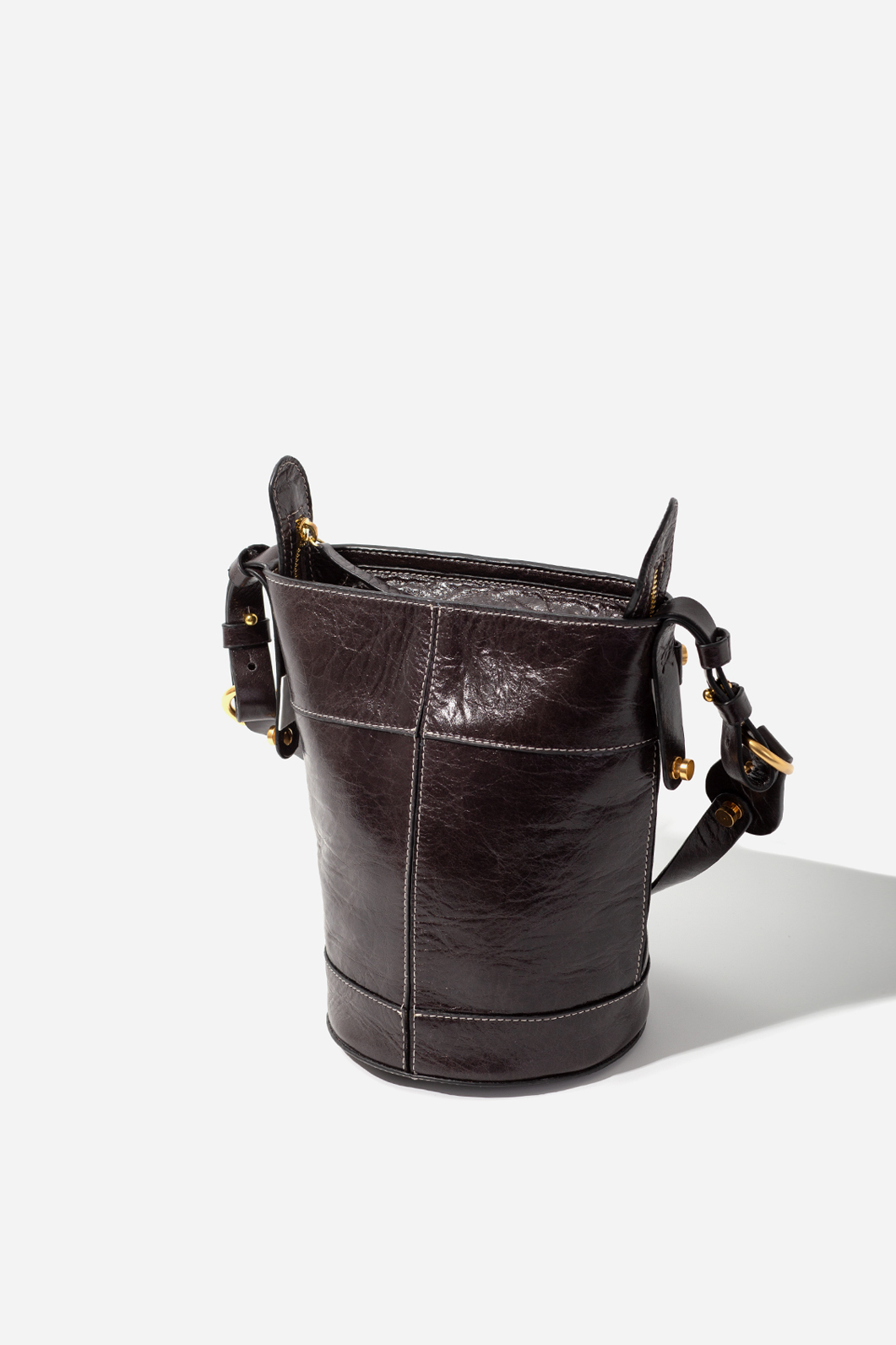 Dark brown Seema bucket bag