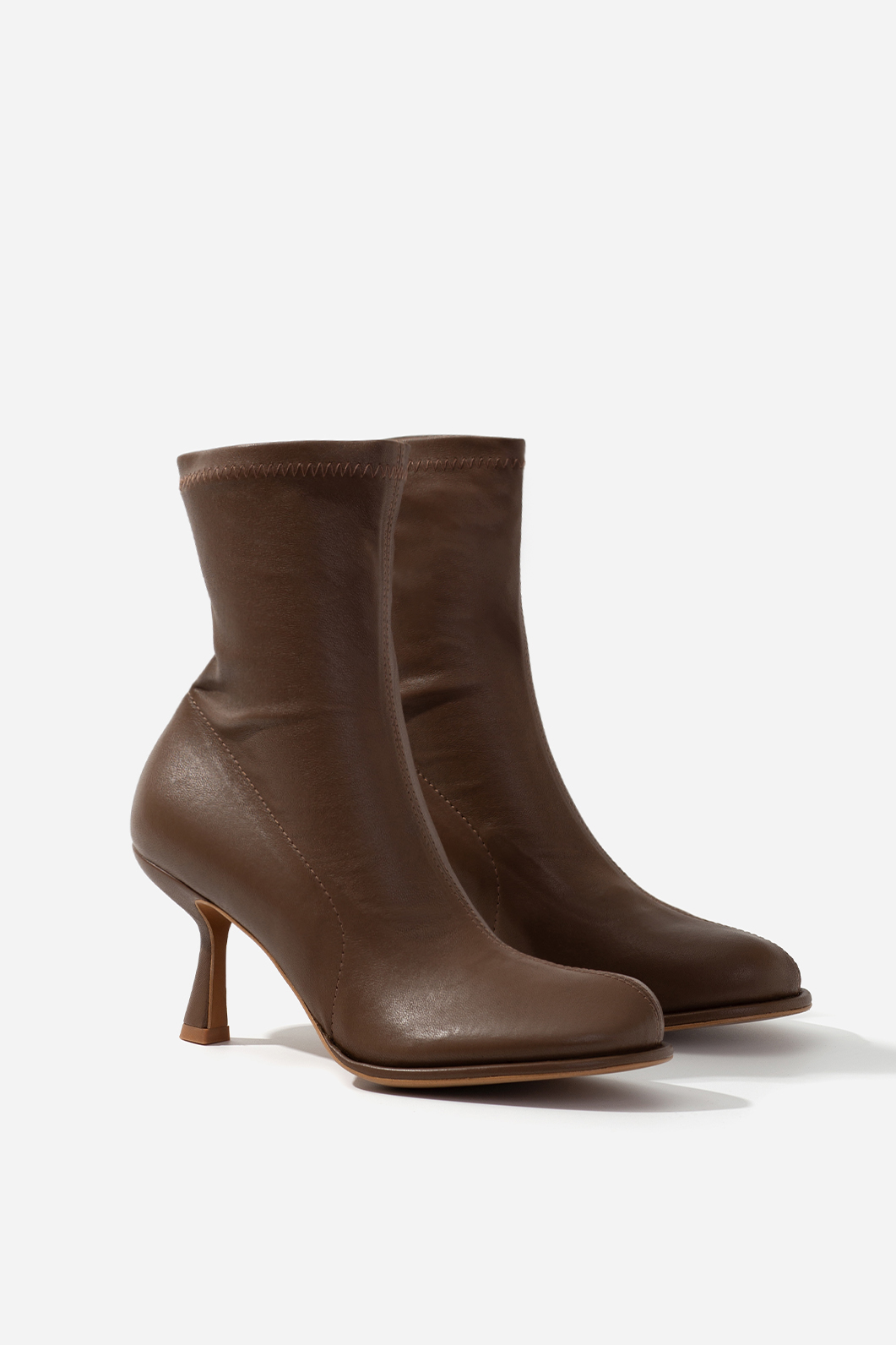 Blanca brown leather ankle boots /7 cm/