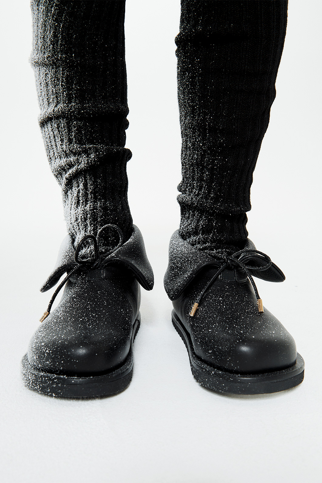 Кожаные ботинки-дутики Iris черные