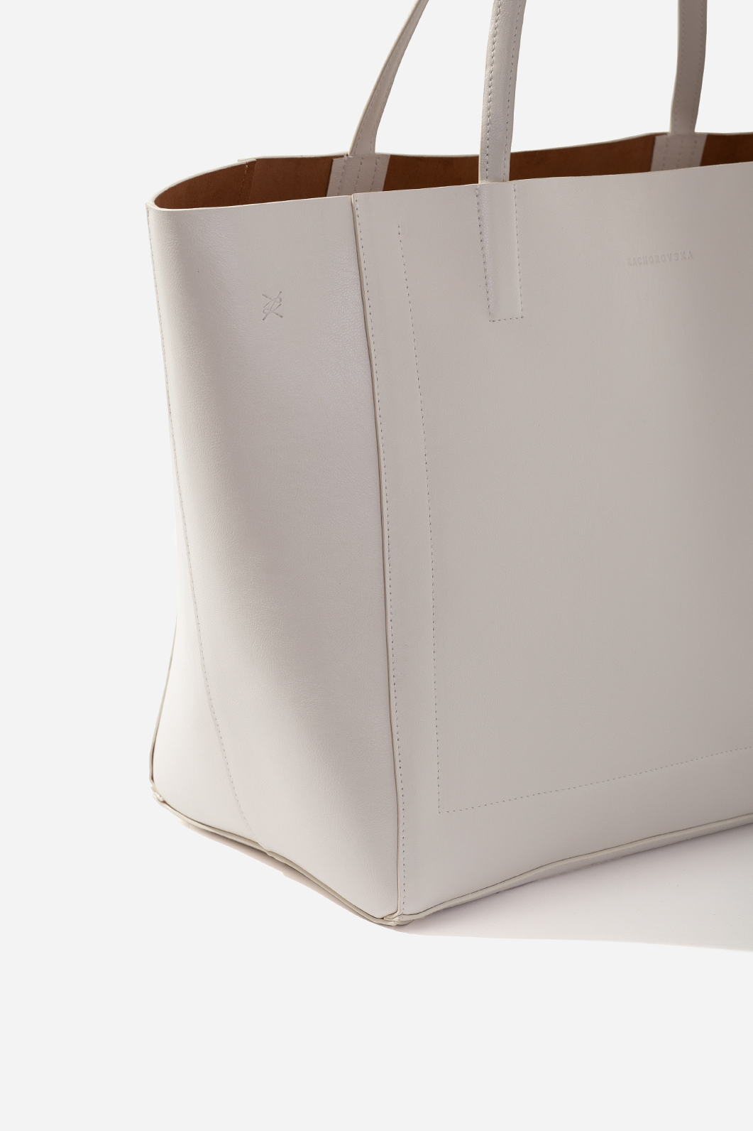 Sarah milky leather shopper bag /gold/