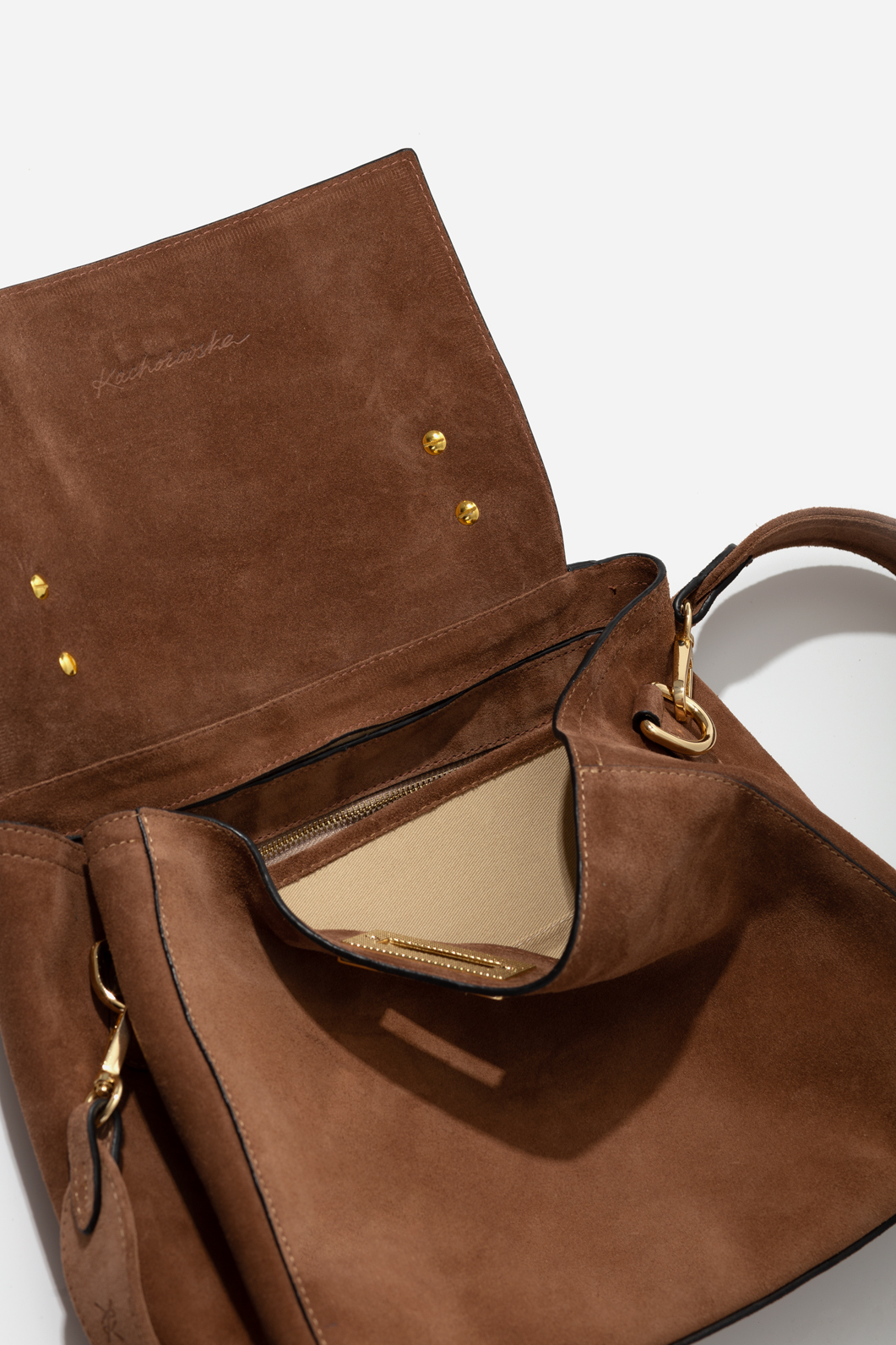 ERNA SOFT brown bag /gold/