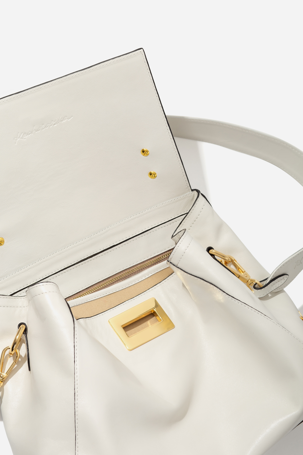 ERNA SOFT white bag /gold/