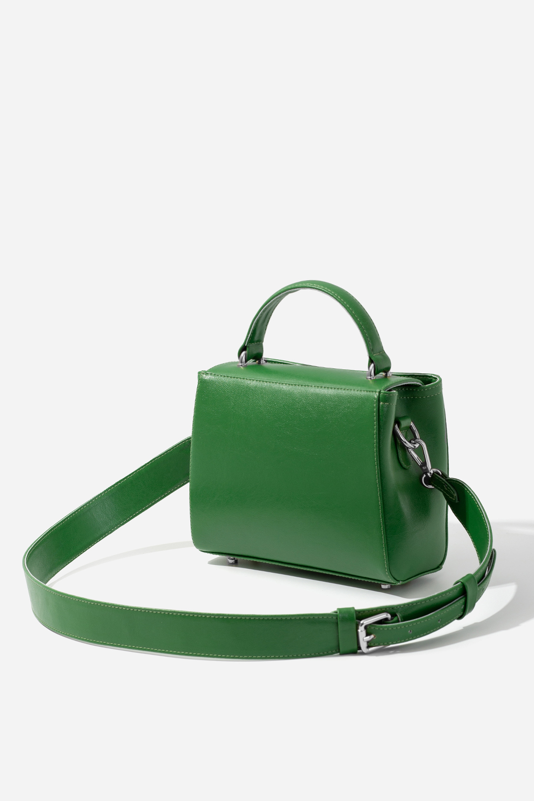 ERNA MINI green bag /silver/