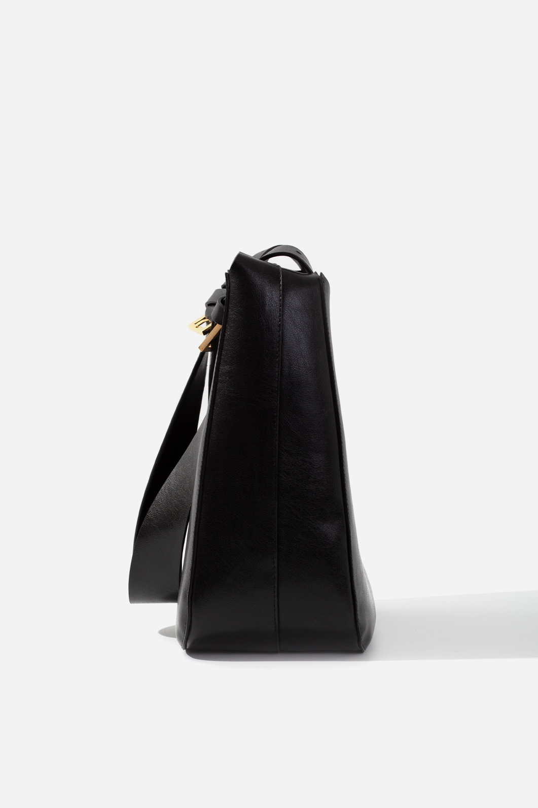 Tasha mini balck leather hobo-bag
