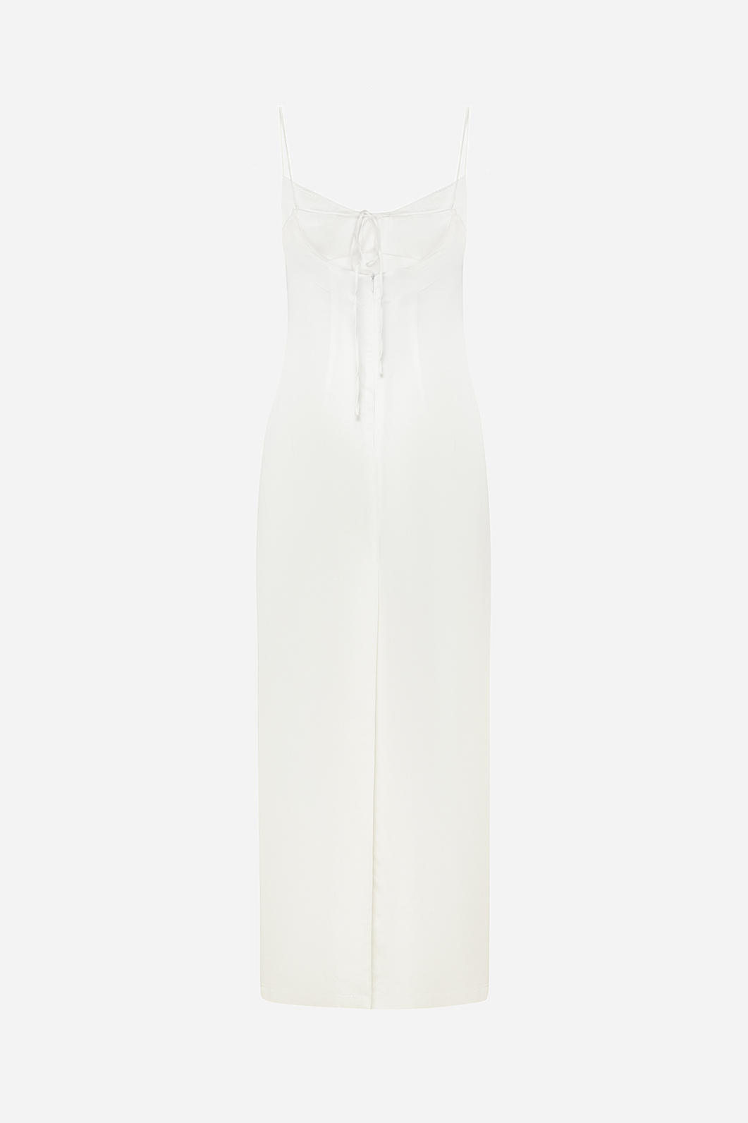 Сукня максі сатинова молочна