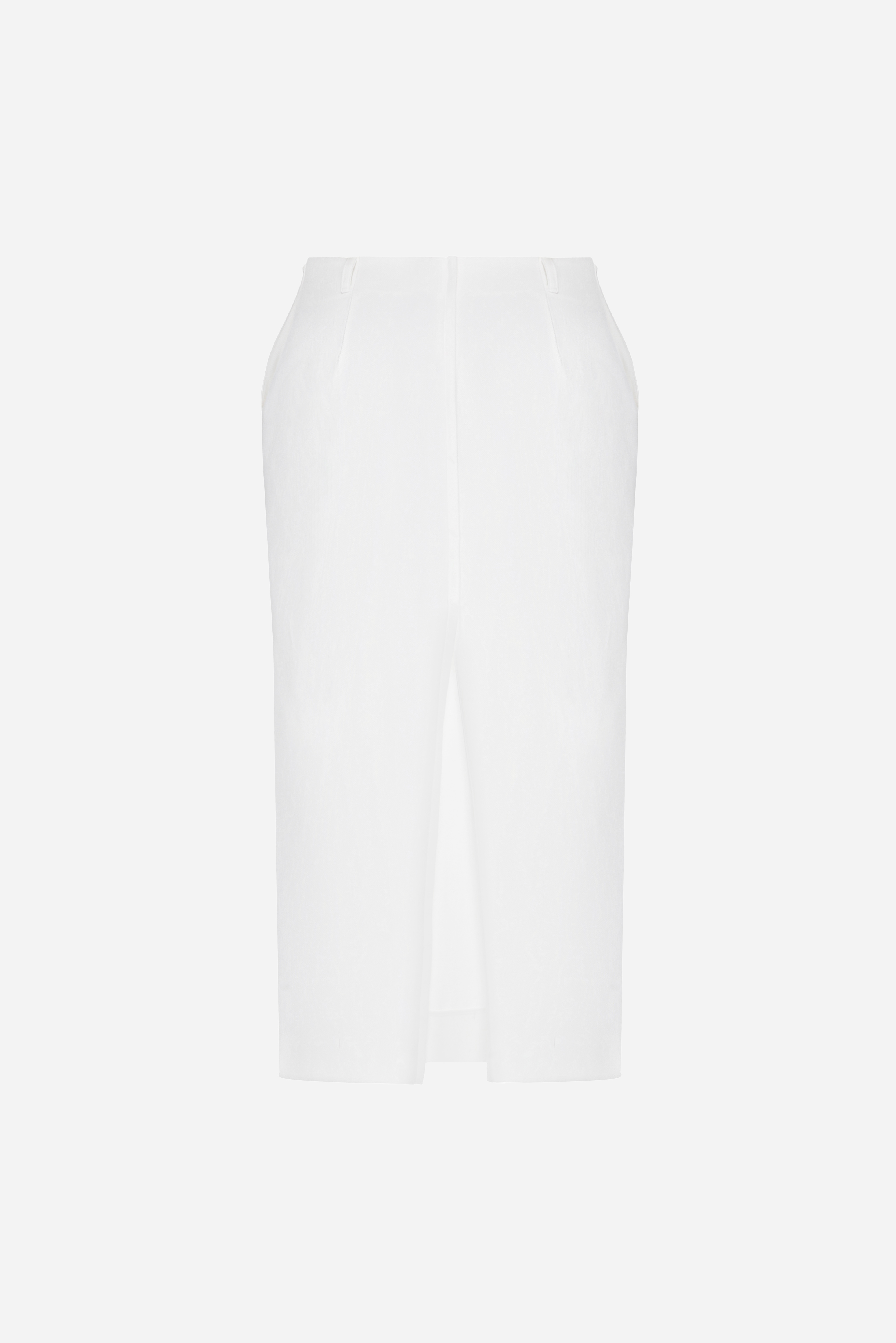Milky cotton midi skirt