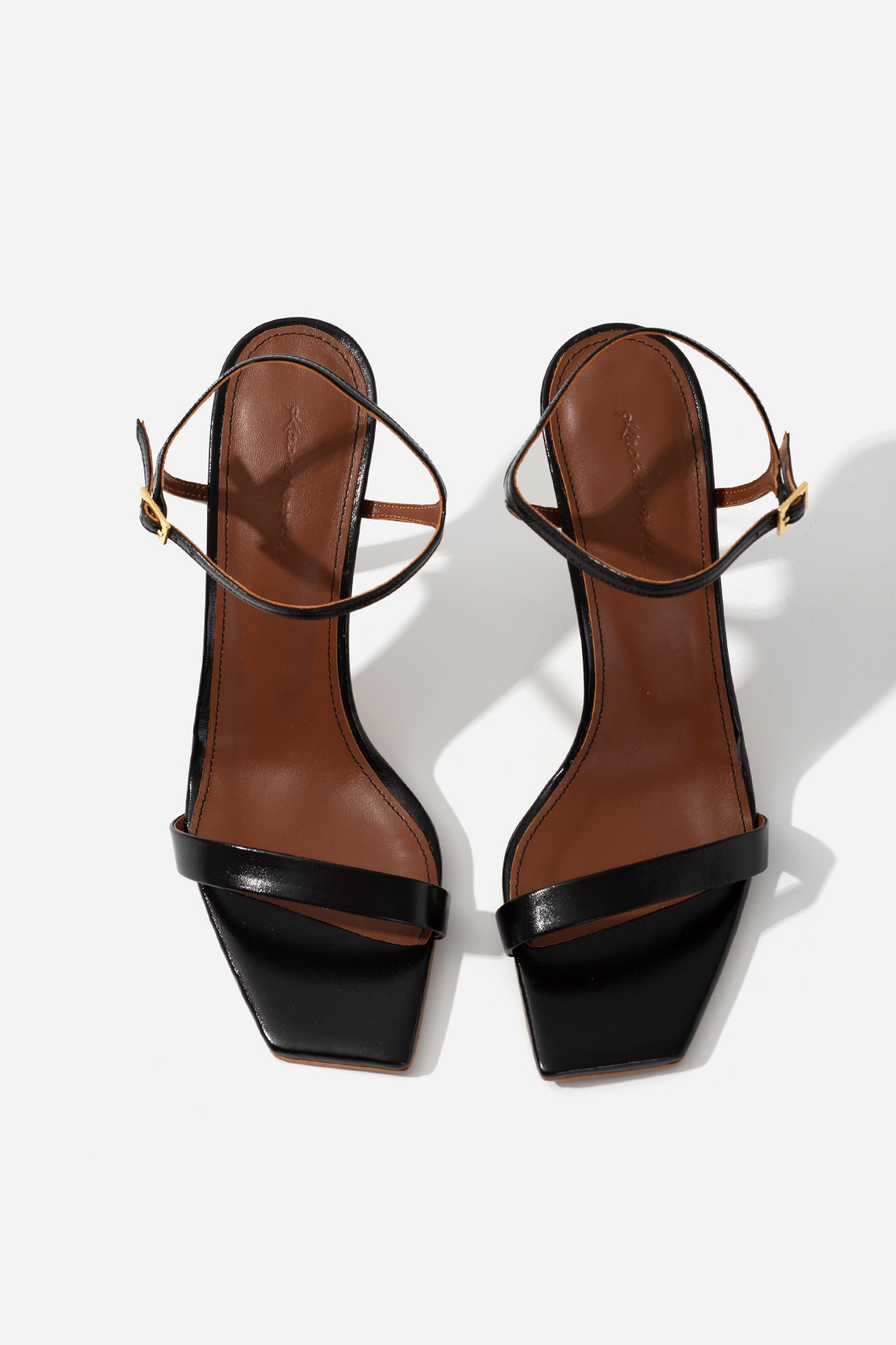 Betty black leather sandals