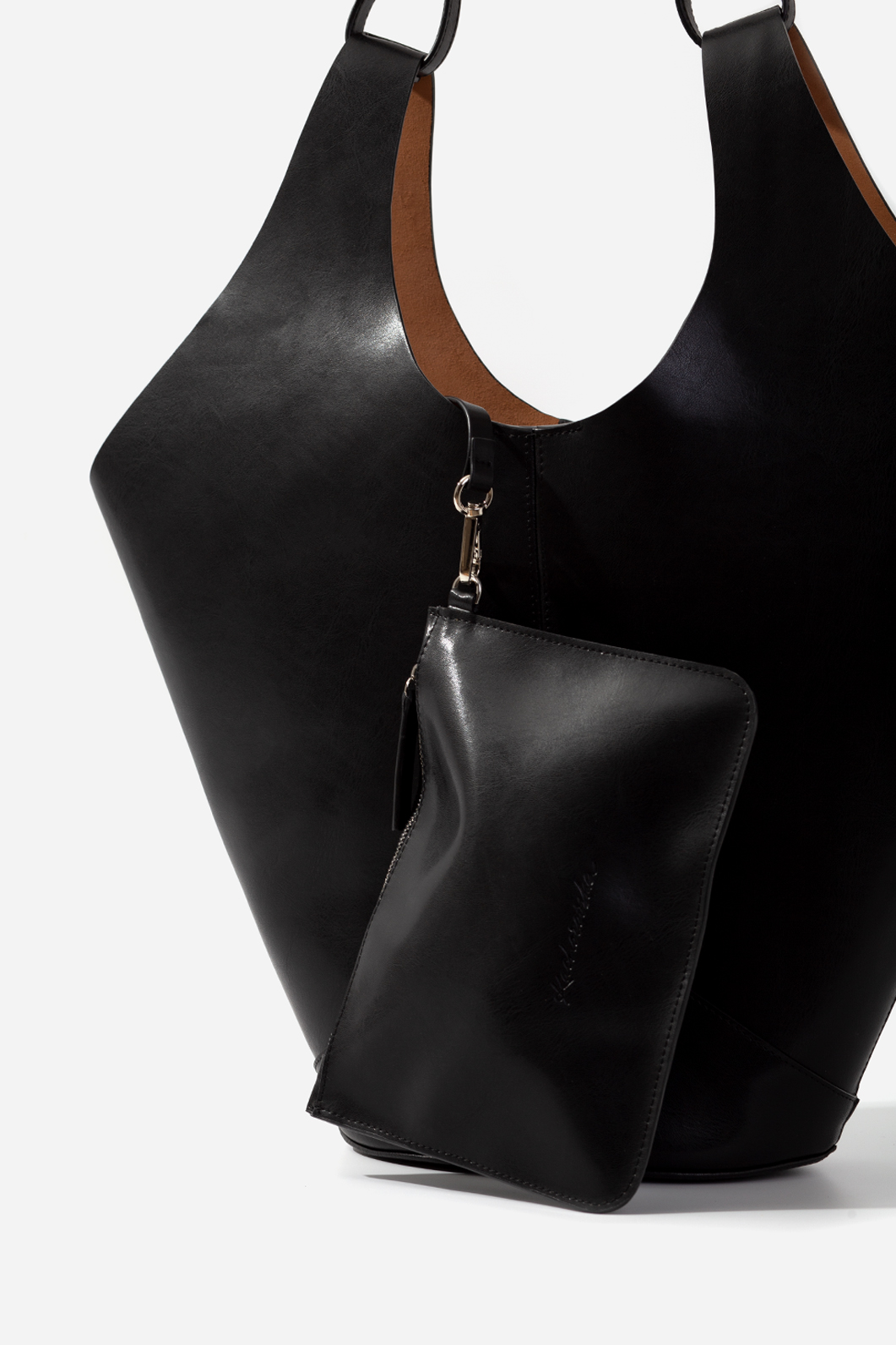 KHRYSTIA black shopper bag