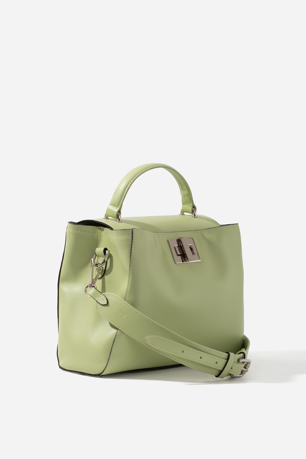 ERNA SOFT light green bag /silver/