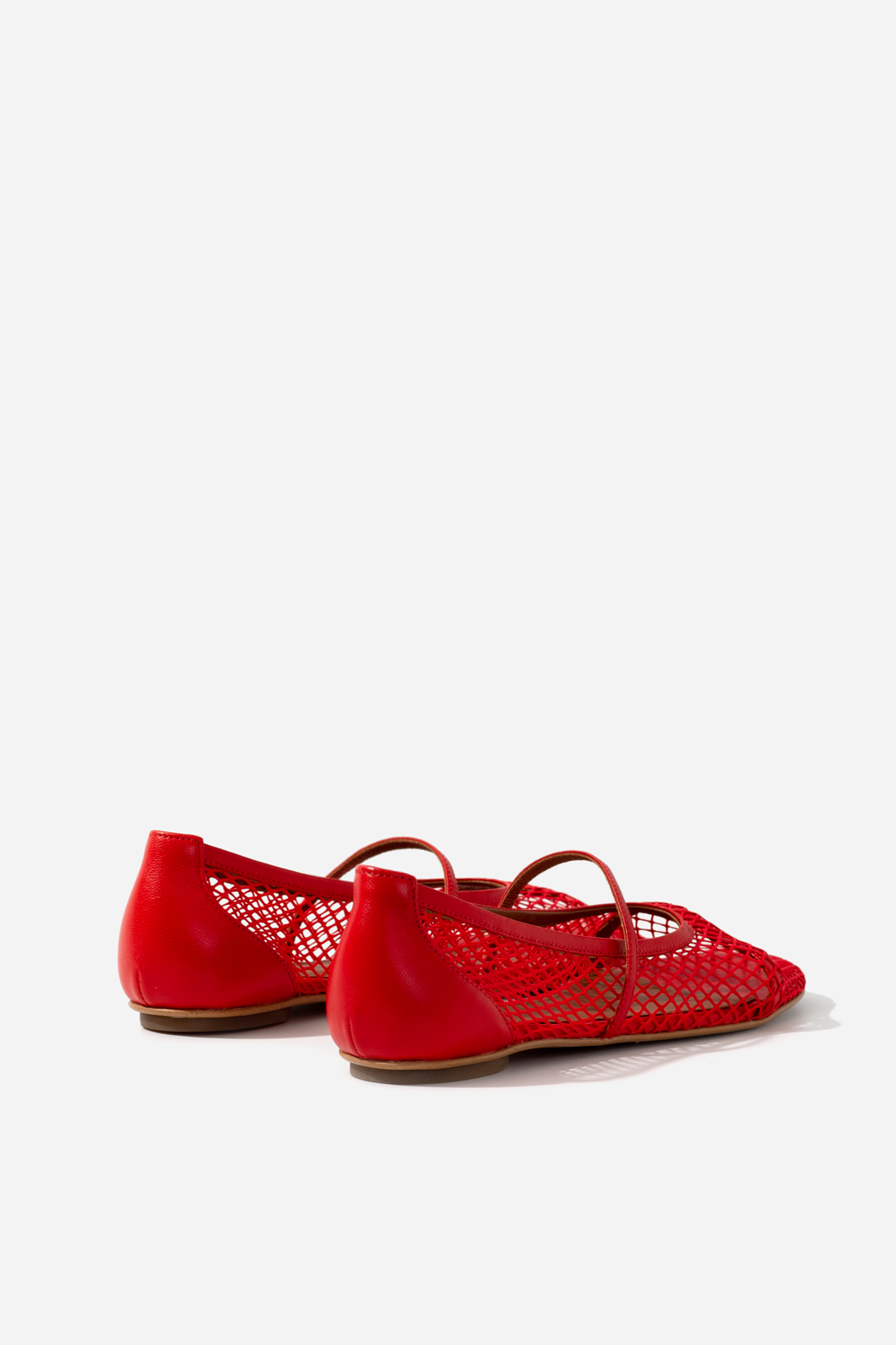 JERRY BALERINA red ballet flats with mesh