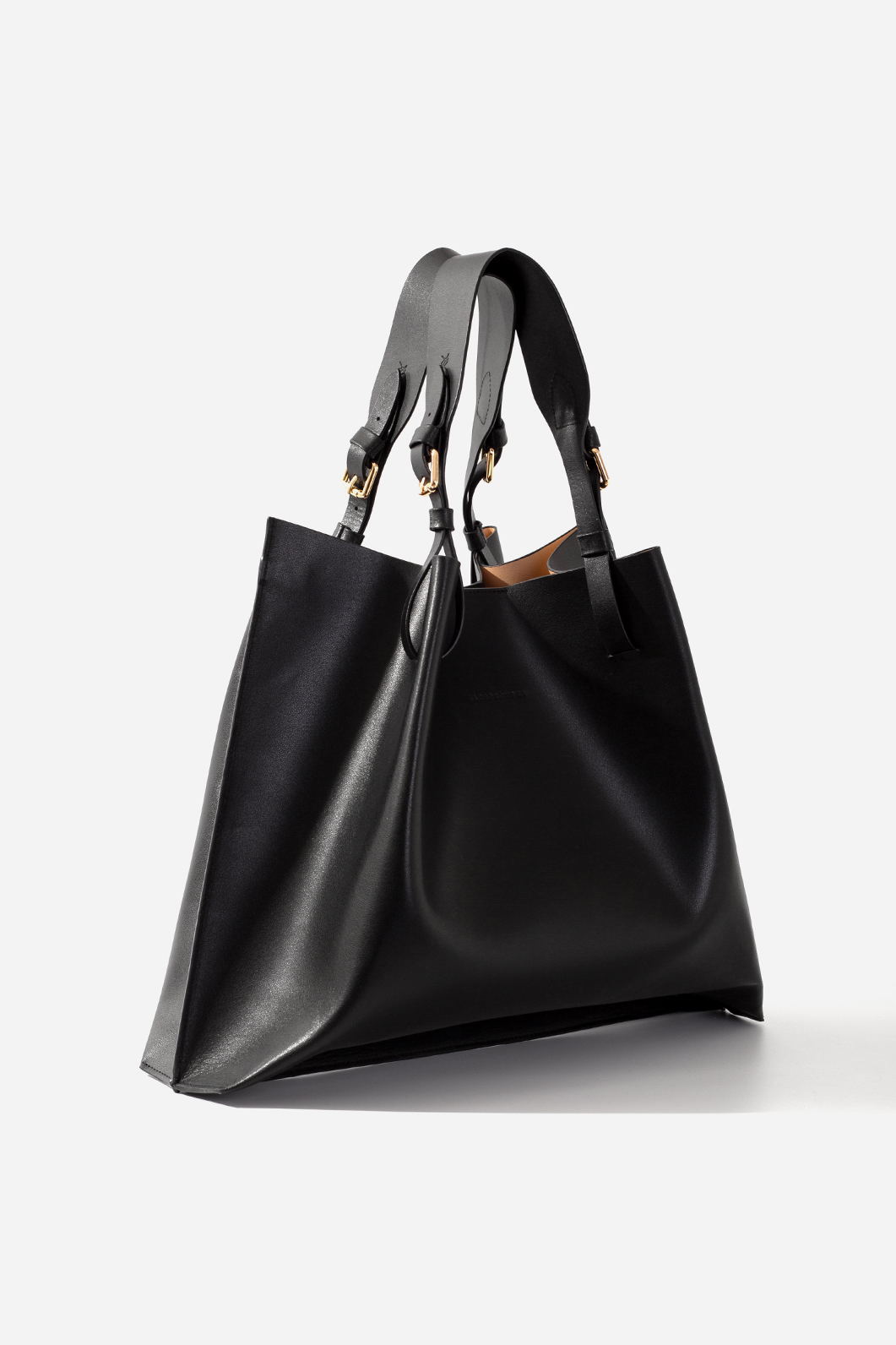 R-BAG black shopper bag /gold/