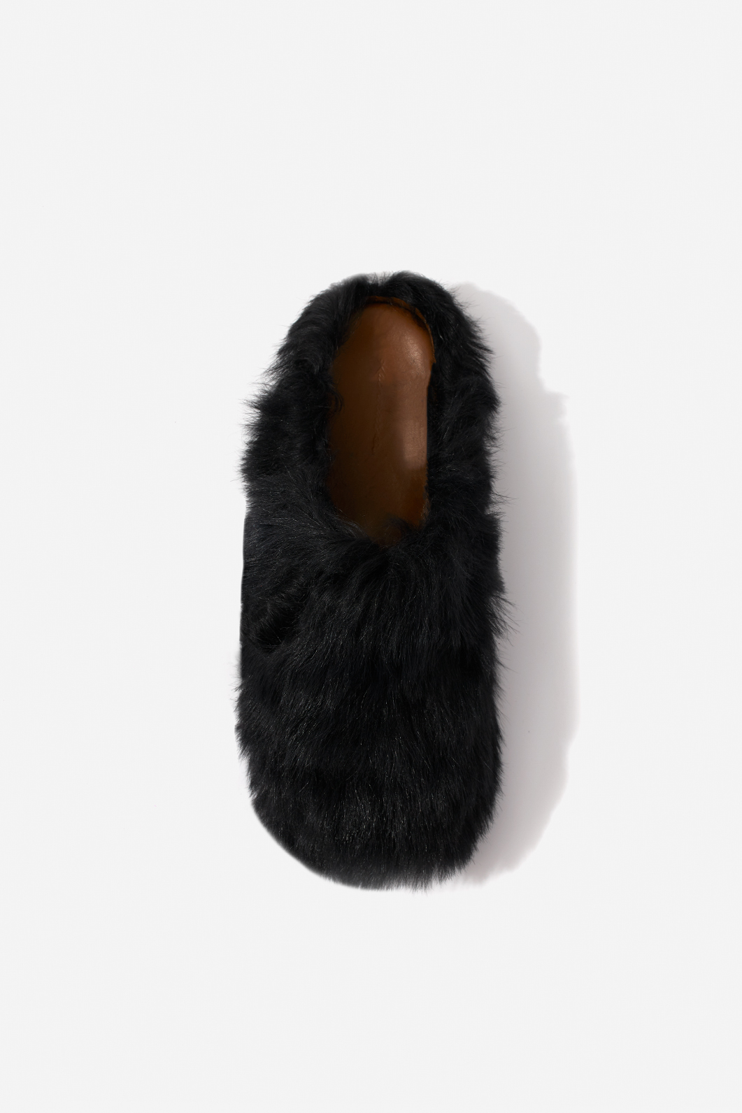 CLAIRE FUR black mules