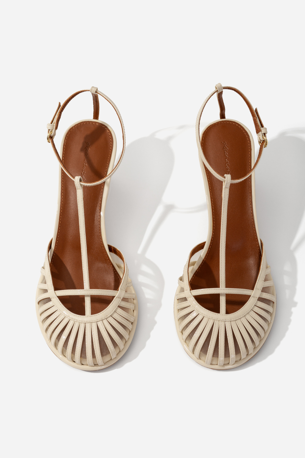 GOLDIE milky patent sandals /5 cm/