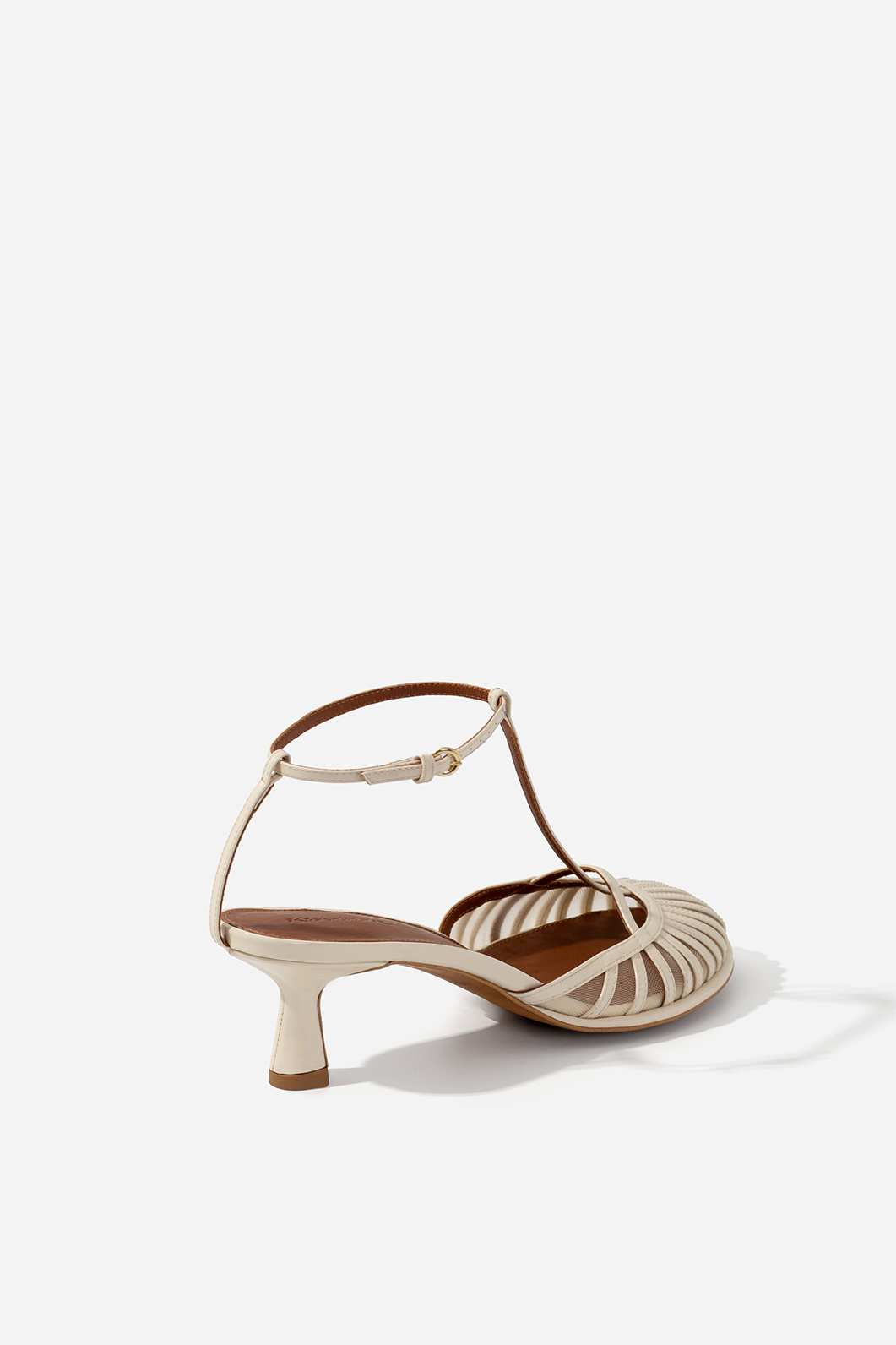 GOLDIE milky patent sandals /5 cm/