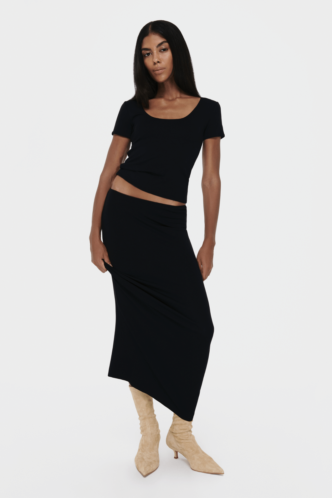 Black maxi skirt