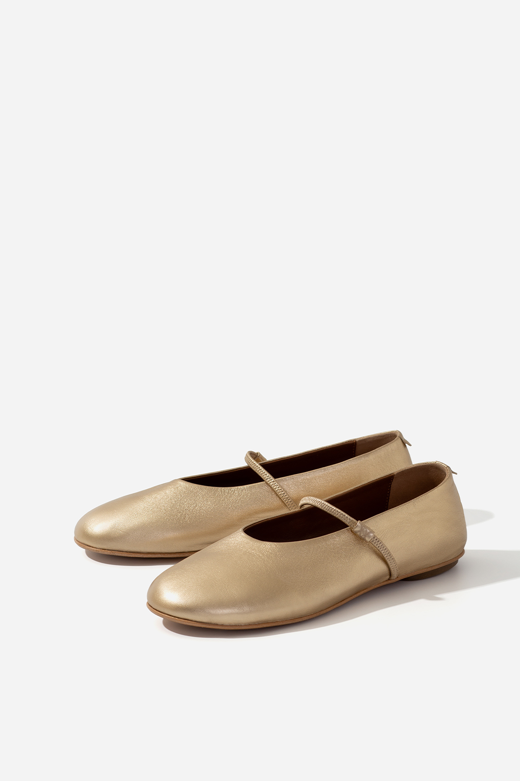 EMILY gold ballet flats