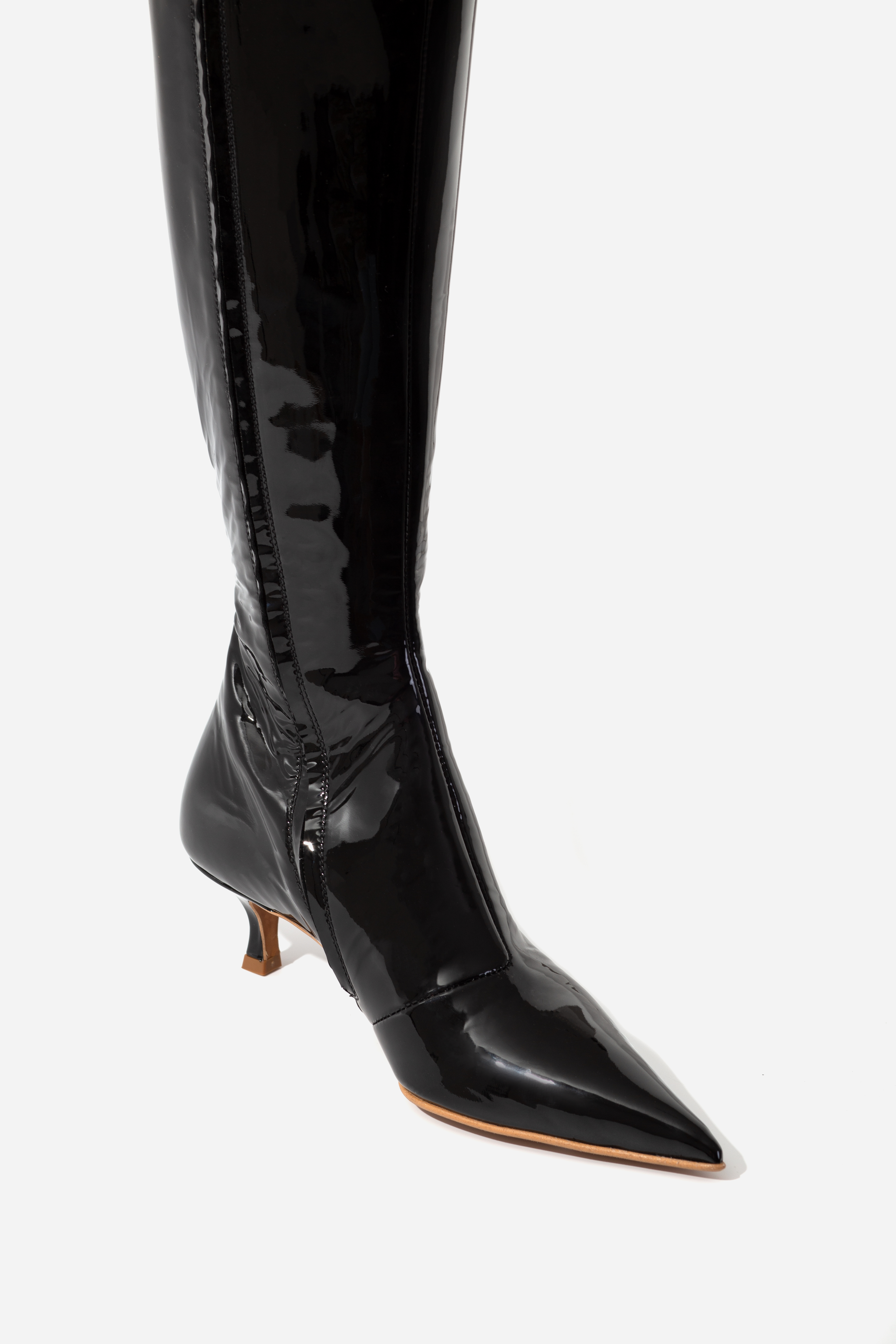 ZARIA black patent leather boots