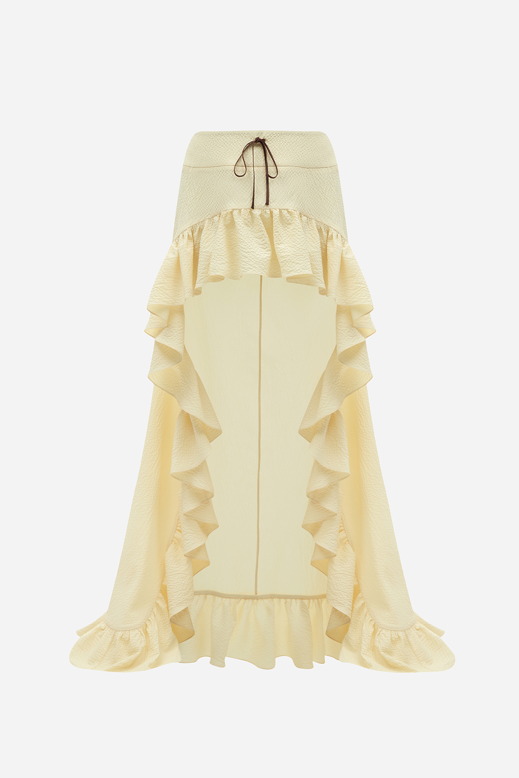 Light yellow ruffled skirt