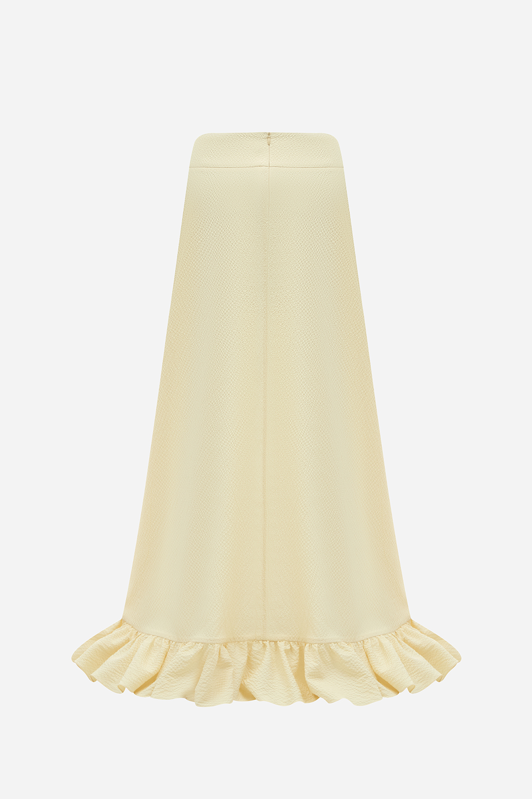 Light yellow ruffled skirt