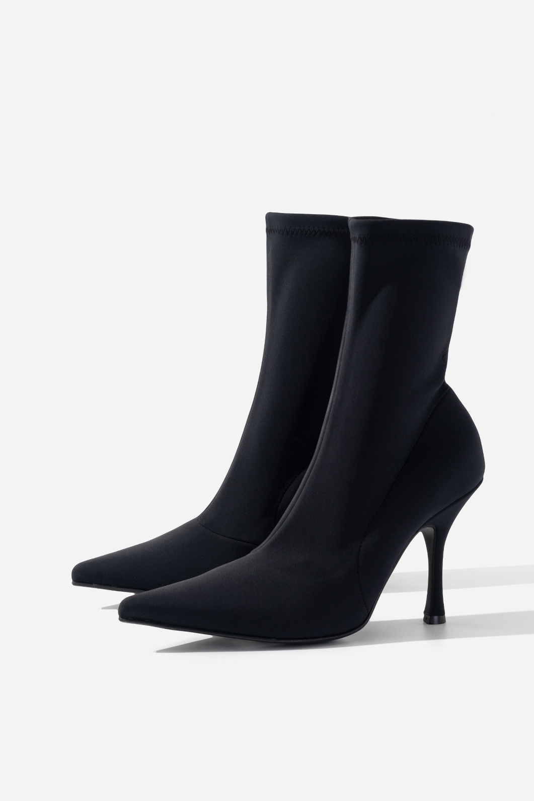 KIM black stretch ankle boots