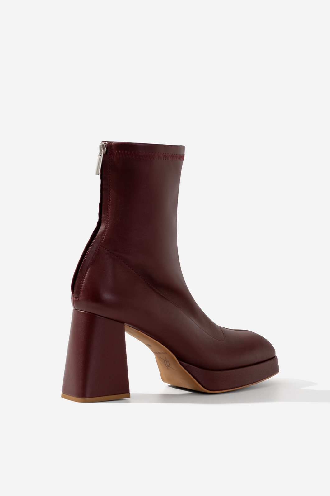 CHRISTINA dark bordeaux ankle boots