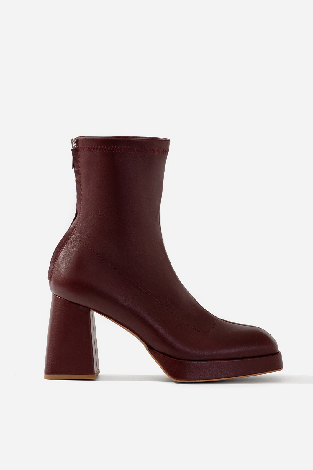 CHRISTINA dark bordeaux ankle boots