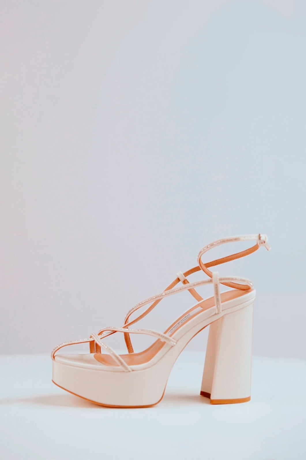 Melissa milk satin sandals /10 cm/